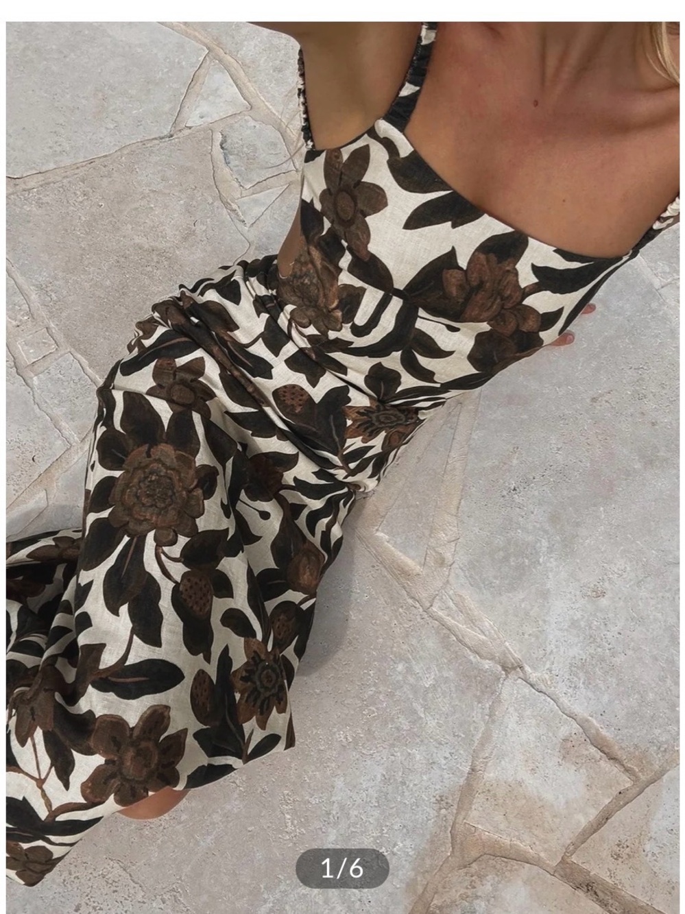 NWT - XL Commense - Backless Print Split Zipper Dress